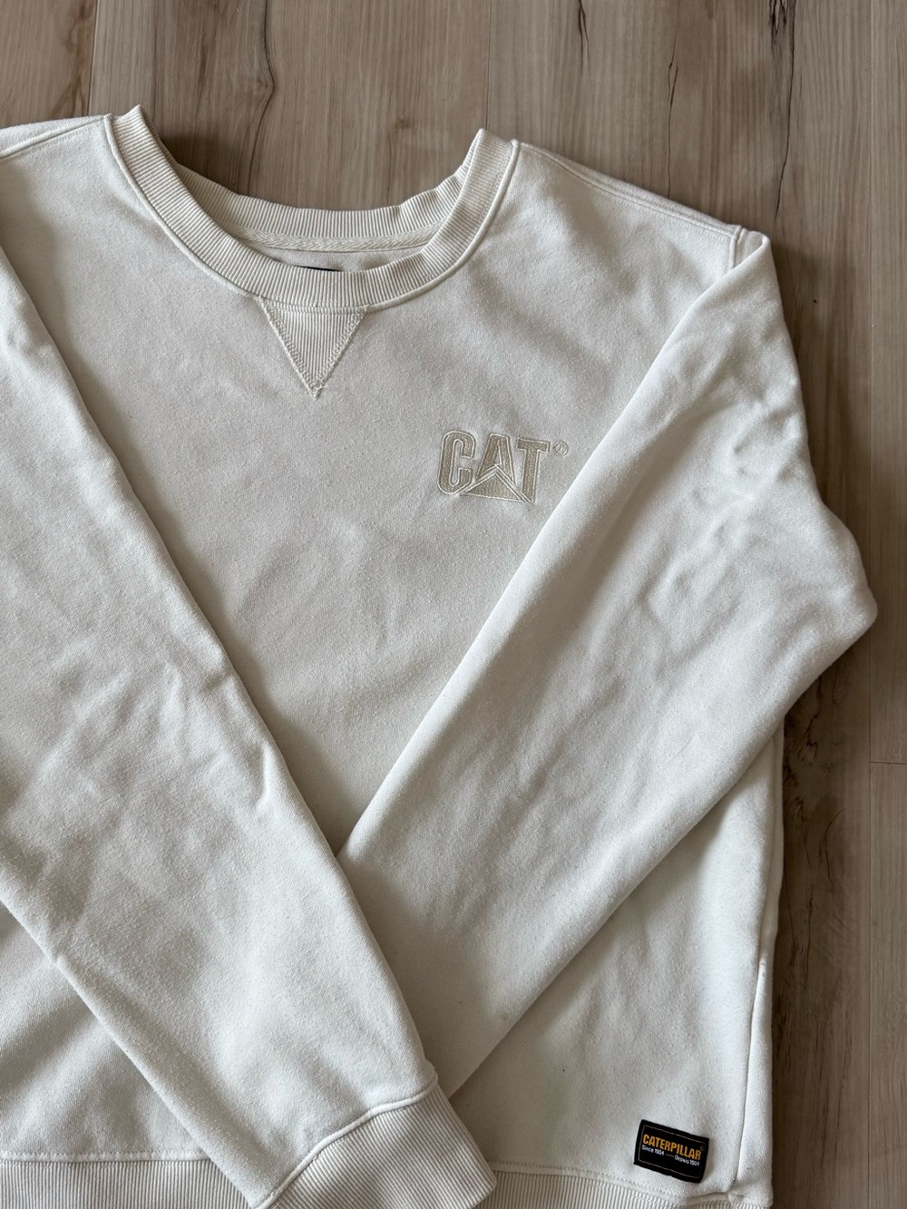 Caterpillar Cream Crewneck Sweatshirt